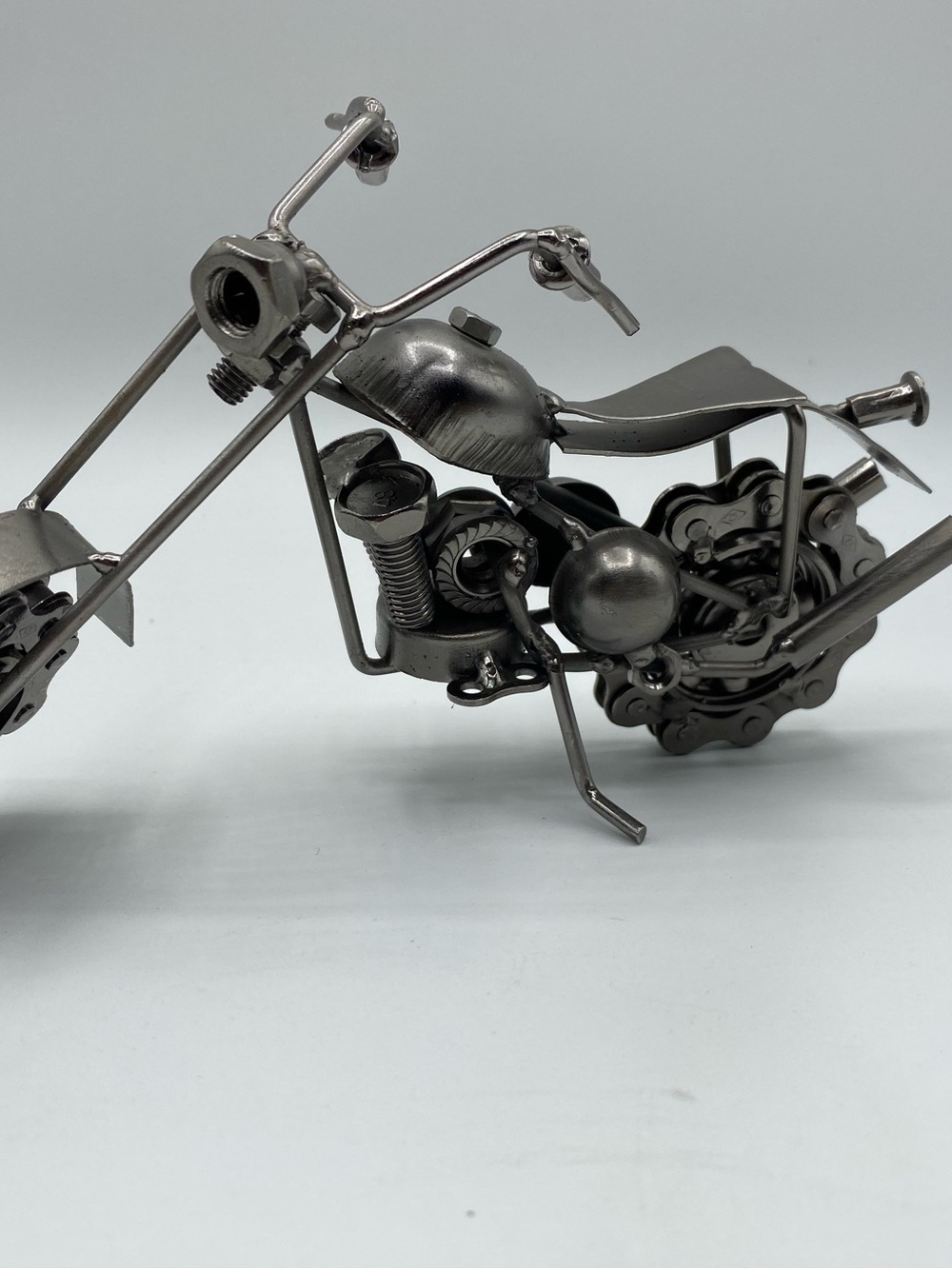 Collectible Metal Motorcycle Sculpture Motorbike For Home Decore